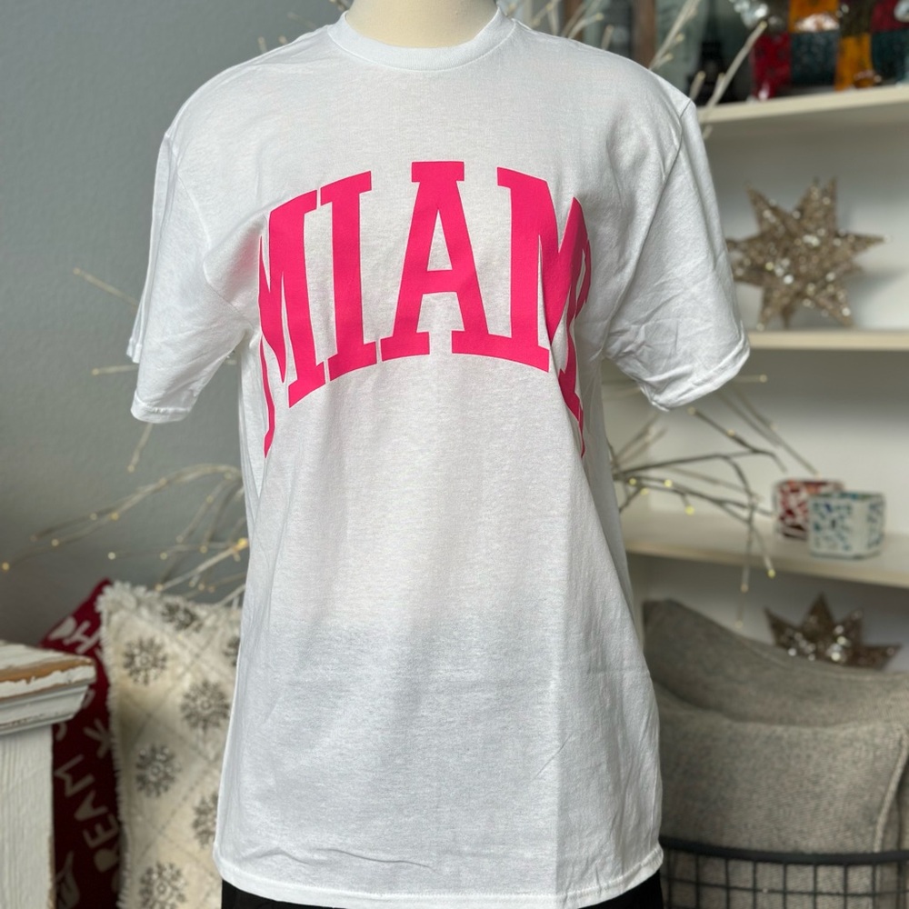 MIAMI T-shirt. NWT Sugar Flower Various Sizes